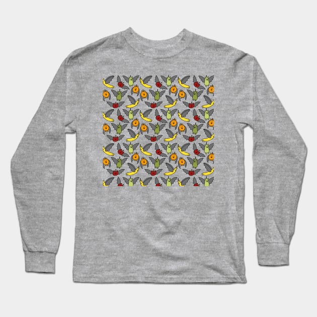 Fruit Bats | Animals | Murcielago | Bats Pattern Long Sleeve T-Shirt by HLeslie Design